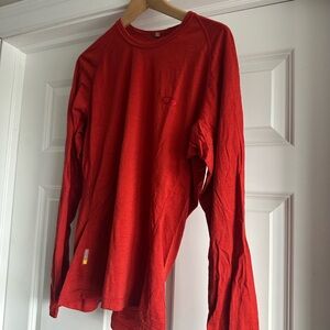 Icebreaker 150 men’s long sleeve fitted shirt orange large